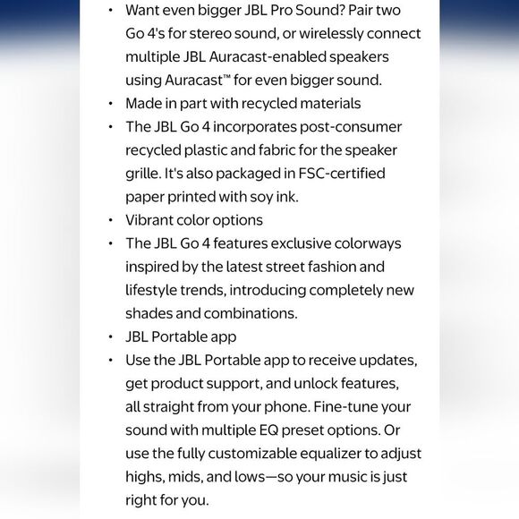 JBL Go 4 Portable Bluetooth Speaker- Black - Picture 9 of 11